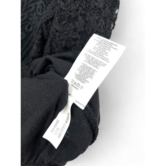 NWT EXPRESS | XL | Top Tank Sleeveless Blouse Lace Embroidered Womens Black - Picture 4 of 5